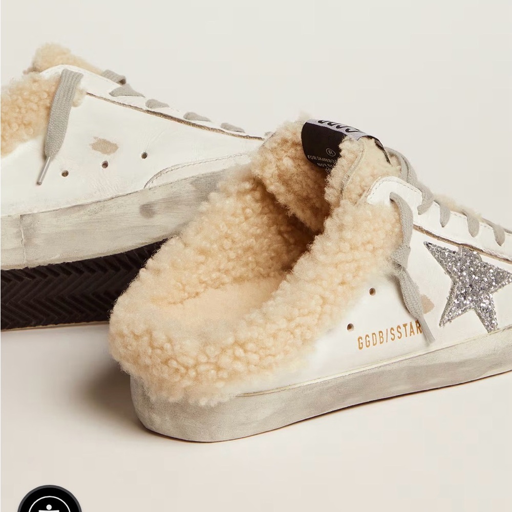 Golden Goose Super-Star Sabot white leather and shearling lining - Picture 4 of 11
